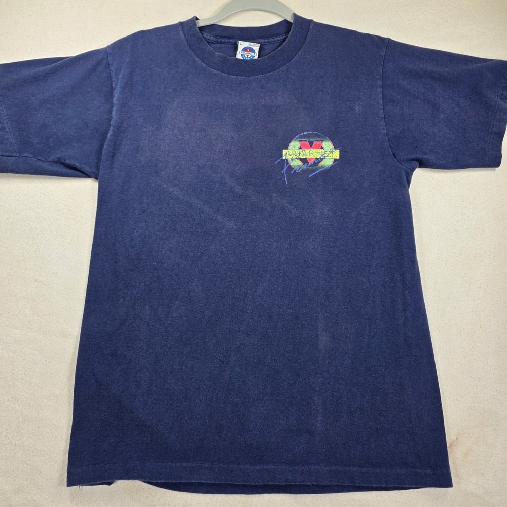 Vintage 80s 90s Vuarnet France Graphic T-Shirt L Single Stitch Made In USA Neon
